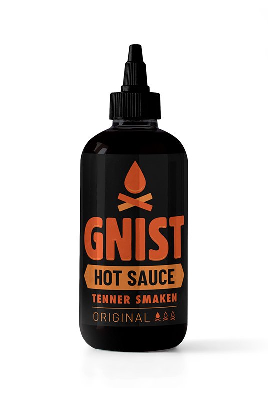 hot sauce gnist bottle label