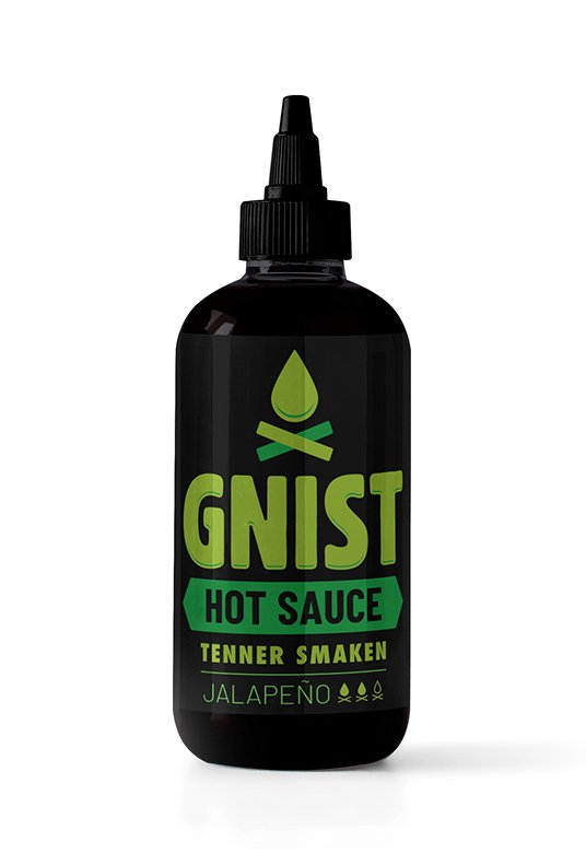 hot sauce gnist bottle label