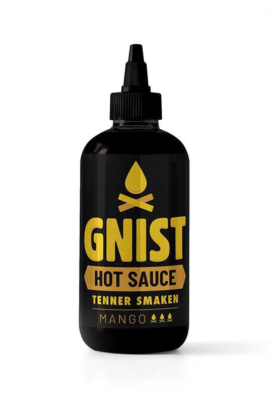 hot sauce gnist bottle label